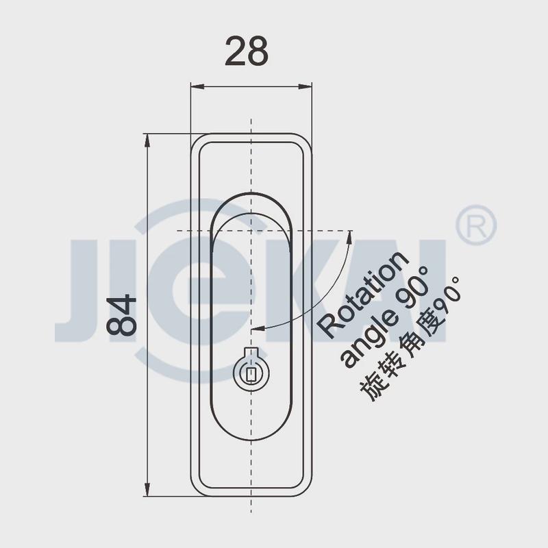 批发平面锁pm5052工业机械设备锁开关柜门锌合金消防柜弹跳式柜锁