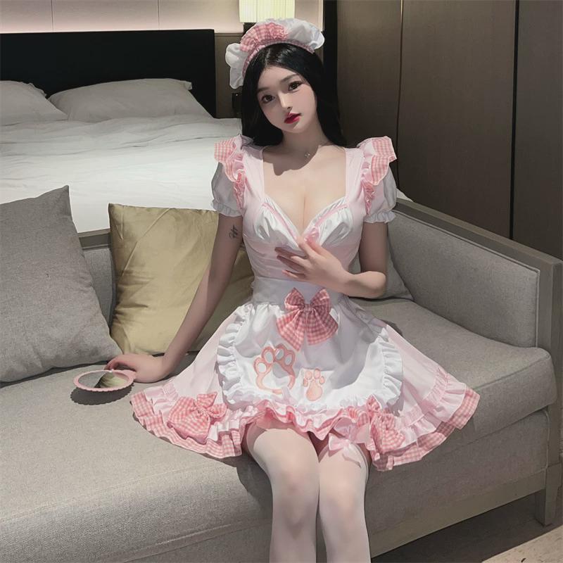 日系女仆甜美小猫野女仆s可爱软妹连衣裙