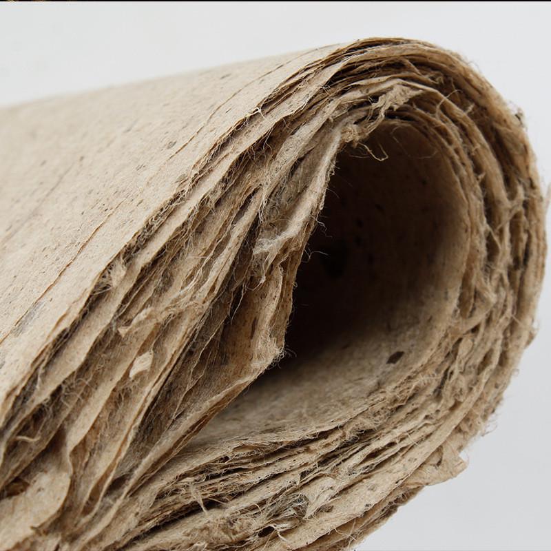 桑皮专用纸手工桑皮纸土纸半生半熟仿古做旧纸书法土纸小写意50张