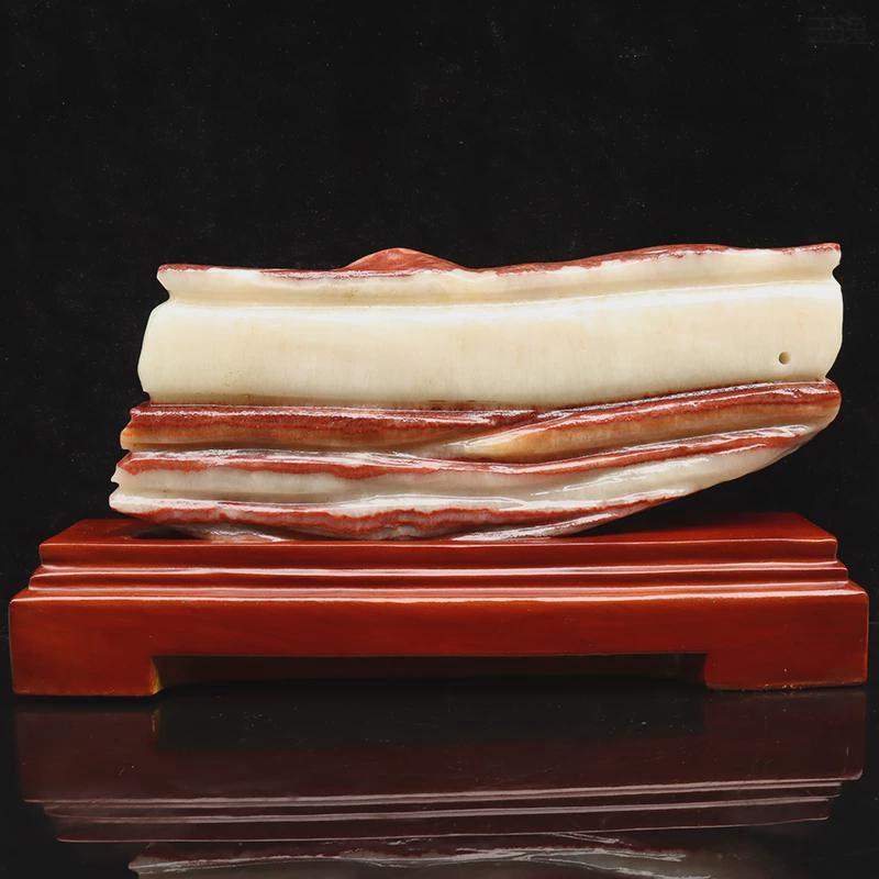 猪肉石天柳州肉石广西然五花肉腊肉摆件红烧肉30*16*2cm1621g