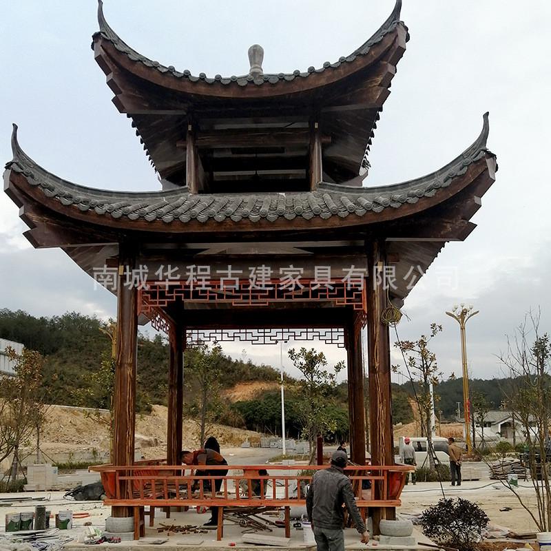 防腐木庭院户外凉亭别墅园林景观古建木亭子新中式仿古遮阳棚亭