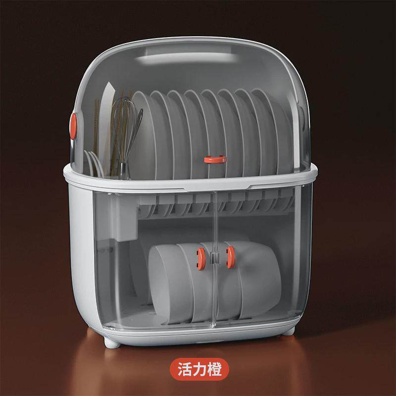 碗柜碗碟碗盘收纳架装碗筷收纳箱沥水碗架家用放碗盒带盖厨房