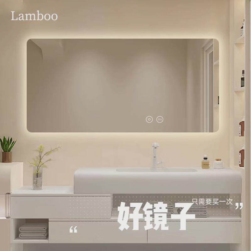 一件定制浴室灯镜化妆镜圆角铝框超清智能镜全身镜子除雾背透光镜