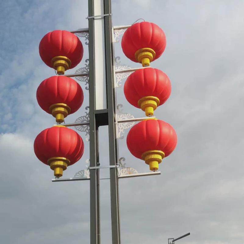 定制特色路灯LED中国结户外路灯杆装饰挂件发光广告灯箱亮化灯笼