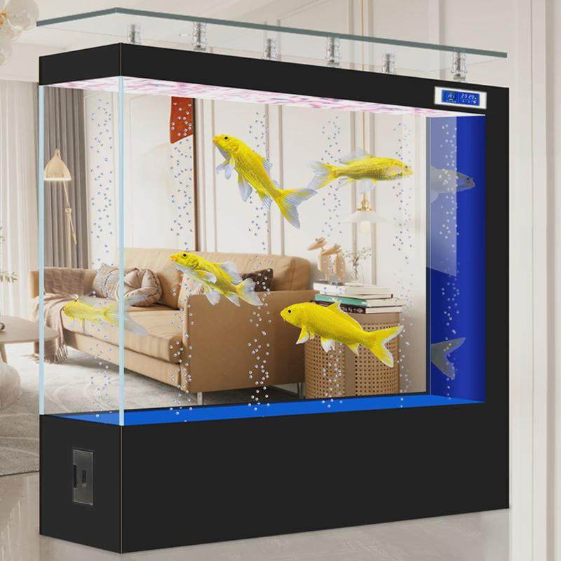 源头吧台2023新款方形工厂缸金晶超白玻璃大型客厅家用鱼缸水族箱,宠物/宠物食品及用品,桌面缸,淘宝优惠券,粉丝福利购,淘宝优惠卷