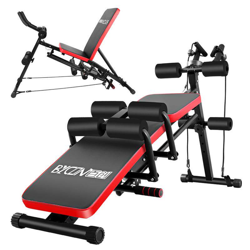 百创新八男女通用多功能哑铃凳美腰机挺腰器辅助仰卧板可折叠合一