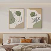 奶油风温馨卧室床头装 饰画简约大气房间墙壁画高级感抽象客厅挂画