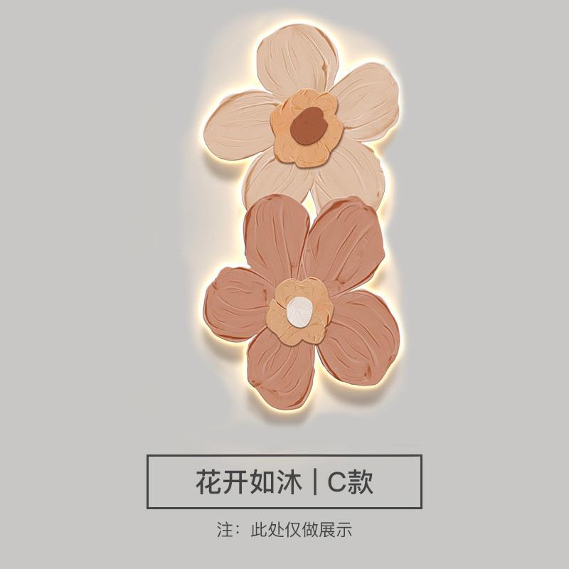 立体奶油风玄关装饰画壁挂灯饰led氛围高级感过道北欧ins小众挂画