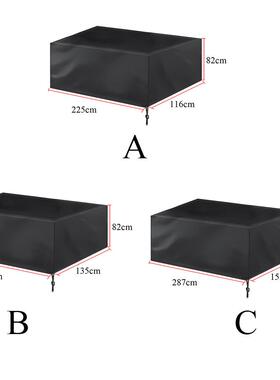 热销跨境7/8/9ft英尺台球桌防尘罩家具防水黑色罩银色