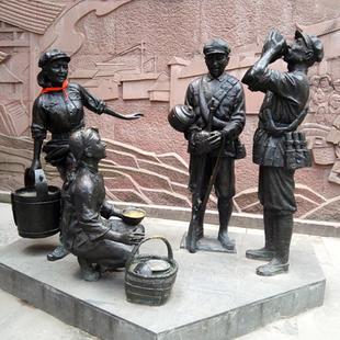 厂家供应铜雕近现代人物墓地陵园雕塑父母真人全身铜像雕塑