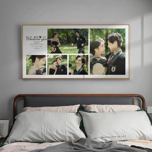 14y婚纱照相框放大挂墙结婚照加有约照片打印洗照片做成时光定制