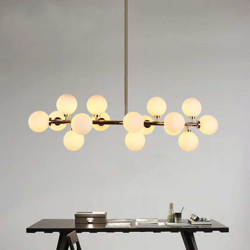 条形玻璃球吊灯餐厅咖啡厅会所吧台工程灯饰具