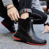 男士 男款 新款 骑手防水鞋 室外穿防滑厚底水靴耐磨不闷脚钓鱼鞋 雨鞋