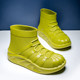 男款 防水保暖骑手钓鱼水鞋 雨靴中筒套脚耐磨韩版 男士 成人胶鞋 雨鞋