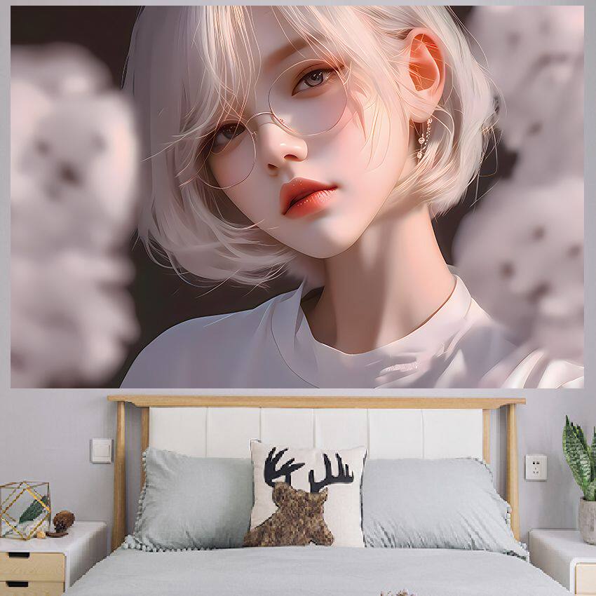 美女贴纸海报墙贴画卧室