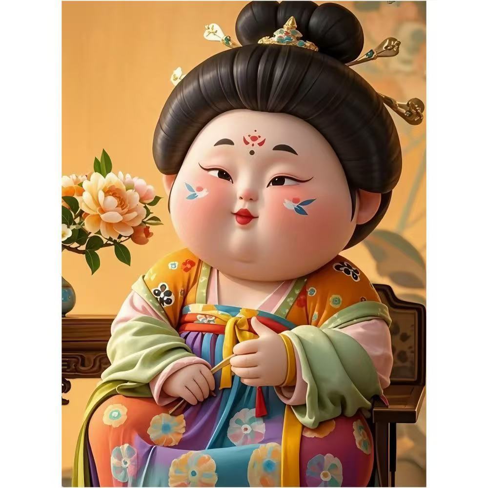 圆润唐朝卡通小胖仕女装