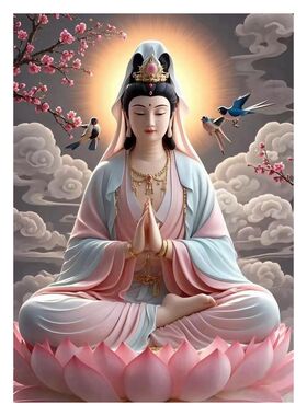 南海观音菩萨图自粘防水