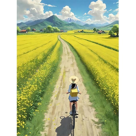 乡村田园风景画墙面宫崎