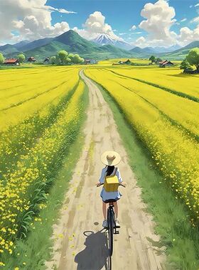 乡村田园风景画墙面宫崎