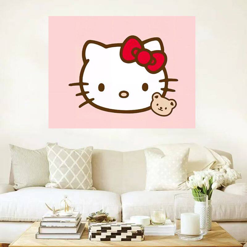 HelloKitty猫墙贴纸ins风