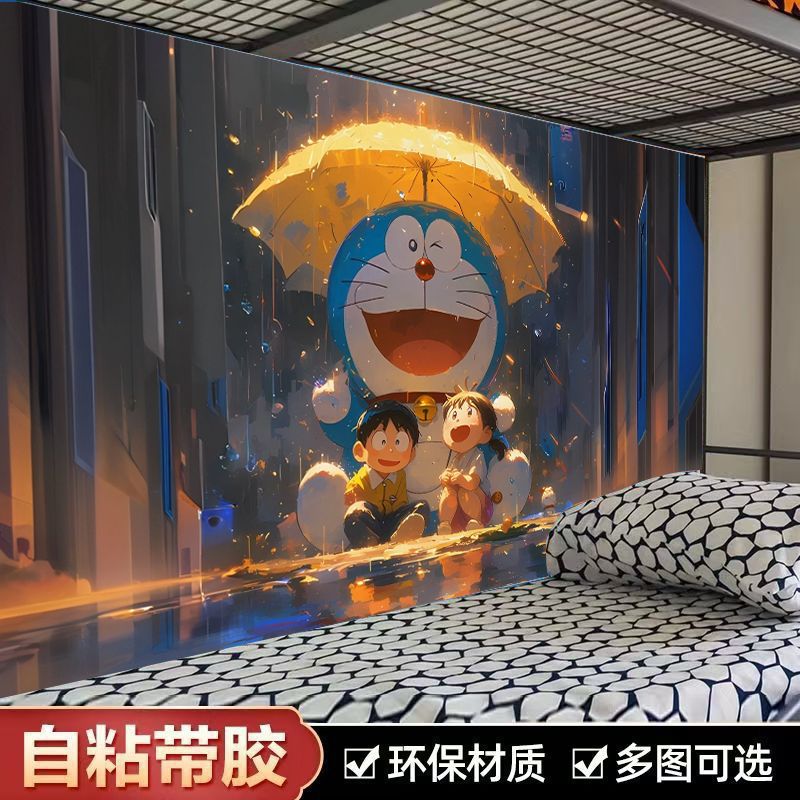 哆啦A梦墙贴海报自粘学生