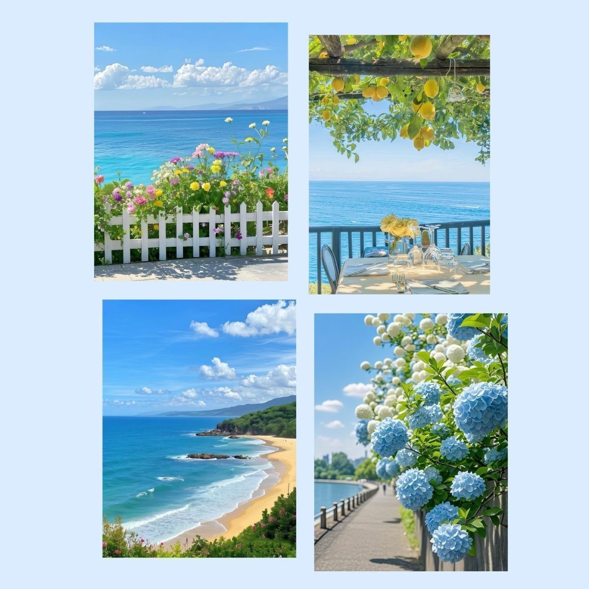 ins风清新治愈系海边风景
