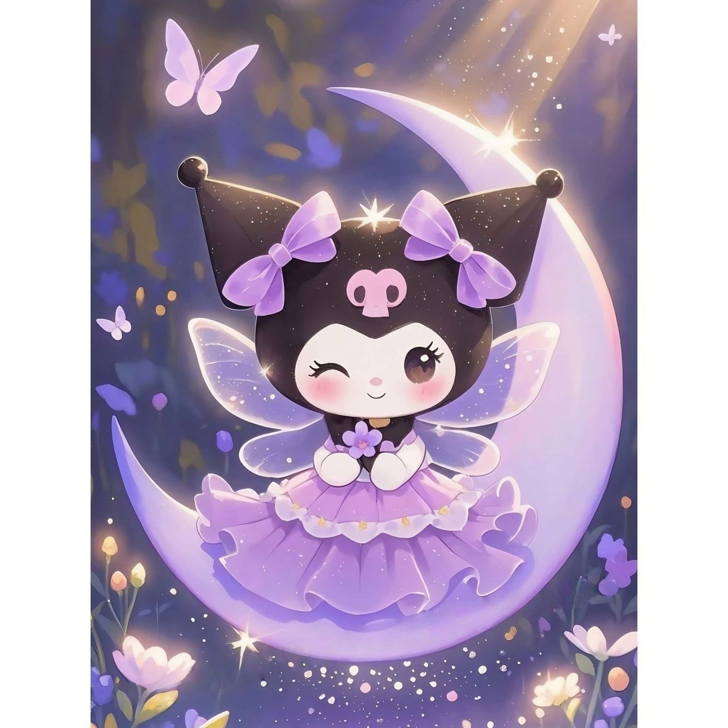 可爱库洛米贴纸自带背胶