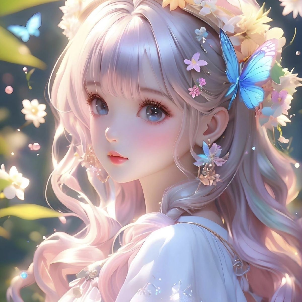 梦幻蝴蝶仙女氛围自粘贴