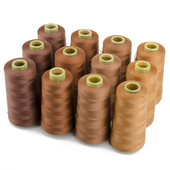 402 包邮 202 涤纶线涤纶线 柳青焦糖色缝纫线 3卷 203高速 中粗线