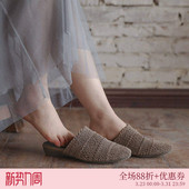 小众之选羊皮包头半拖鞋 夏季 真皮复古凉拖鞋 女鞋 女穆勒鞋 脱毒家