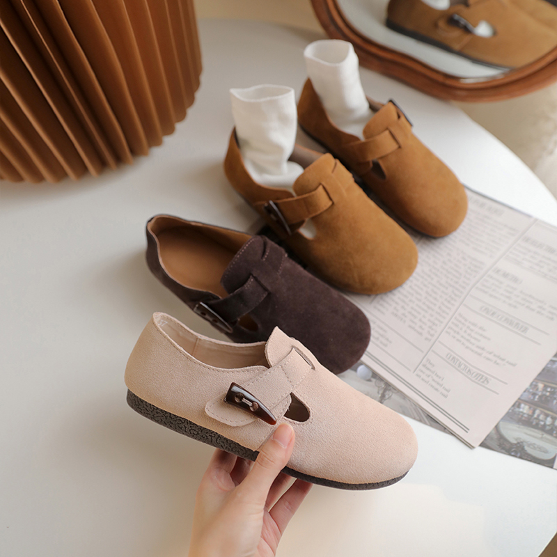 脱毒罂粟牛皮森系女鞋懒人休闲