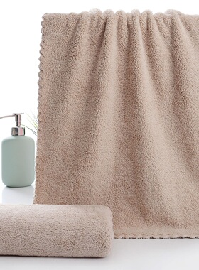 5条75*35cm家用珊瑚绒柔软吸水毛巾面巾擦手擦脸加大不易掉毛家政