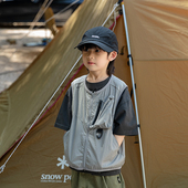 米修叻「防水」男童户外机能马甲 男孩潮酷背心 超薄透气春夏新品