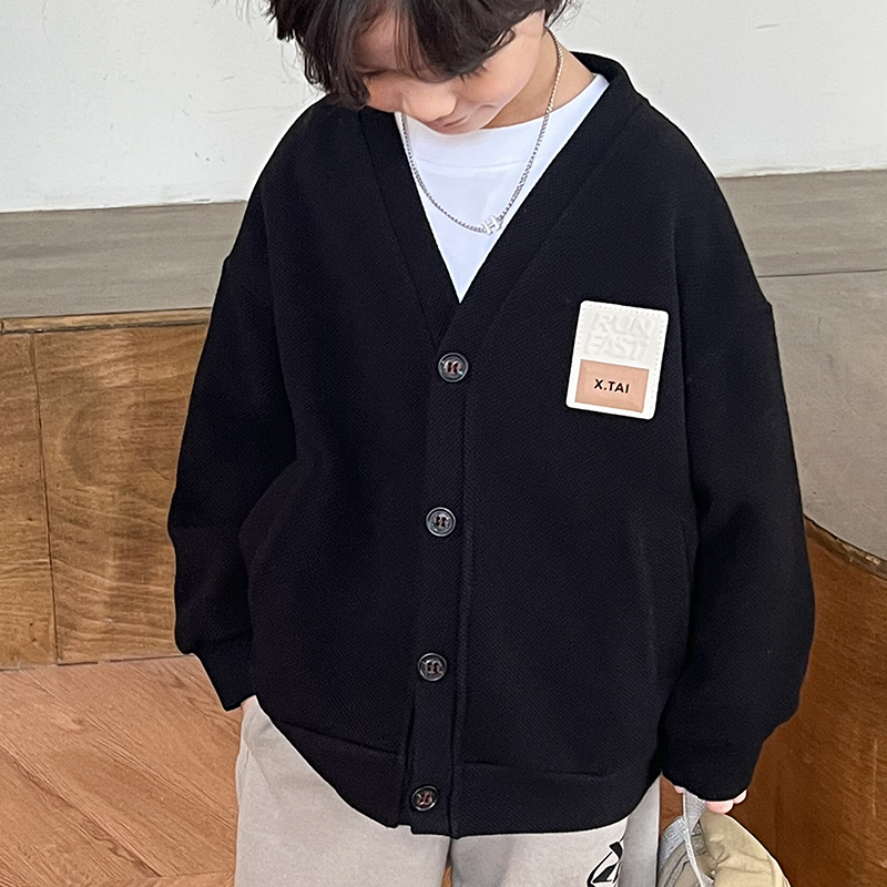 米修叻常规春秋款V领针织开衫