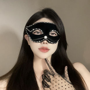 儿童女孩面具公主舞会万圣节圣诞节派对装扮半脸面罩直播表演道具