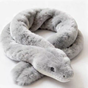 创意大蟒蛇围脖毛绒秋冬季时尚围巾毛绒保暖加厚围脖骑车玩偶蛇