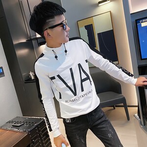 秋季社会精神小伙修身ins卫衣潮流男 A343-WY51 白1图片