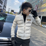 2021冬季男装社会精神小伙加厚保暖棉衣男潮A343-CF12-P135米色，男装棉衣，电商A343