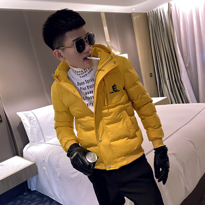 冬装社会小伙连帽棉衣男外套修身棉服 红 A343-CF36-P125 控155图片