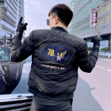 2021冬季男装社会精神小伙加厚保暖棉衣男棉服A343-CF12-P135黑，男装棉衣，电商A343