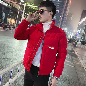 冬季社会小伙棉衣男外套修身保暖棉服 黑1 A343-CF60-P135 控175图片