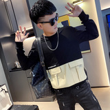 秋季社会精神小伙圆领ins卫衣潮流男A343-WY49-P65控85粉1，男装卫衣，电商A343