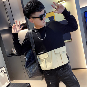 秋季社会精神小伙圆领ins卫衣潮流男 A343-WY49-P65 控85 粉1图片