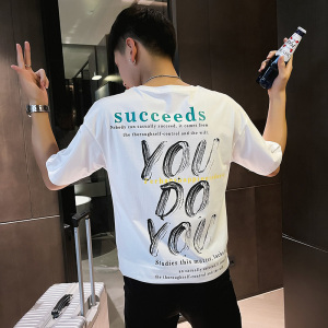 夏季短袖T恤衫社会小伙宽松半袖tee潮 A343-TX220-P40 控60 白1图片