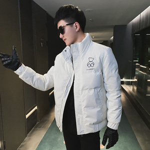 社会小伙羽绒服保暖外套修身羽绒衣 A343-CF45-P155 控185 黑2图片