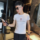 2021新款小码短袖T恤衫社会小伙半袖A343-TX212-P38控58黑，男装T恤，电商A343