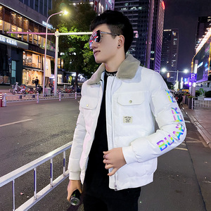 社会精神小伙毛领保暖棉衣棉袄棉服 A343-CF50-P138 控178 白图片