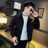 冬季男外套ins网红修身社会小伙加绒呢子夹克A343-JK65-P125白1，男装夹克，电商A343
