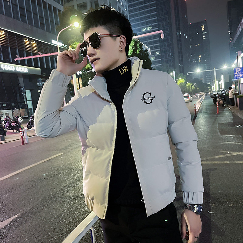 冬季社会小伙棉衣男外套修身保暖棉服灰1A343-CF59-P118,男装棉衣,电商A343