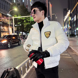 社会精神小伙冬季加厚保暖棉服男潮棉袄A343-CF55-P138控178白1，男装棉衣，电商A343